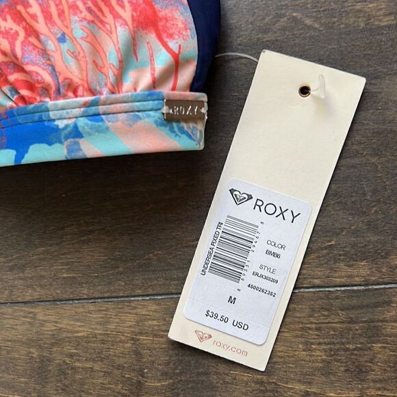 NWT Roxy Undersea Fixed Tri Bikini Top Sz- Med - Picture 4 of 8